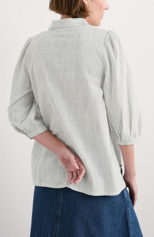 Seasalt Cornwall Hope Cottage Embroidered Organic Cotton Top In Gray