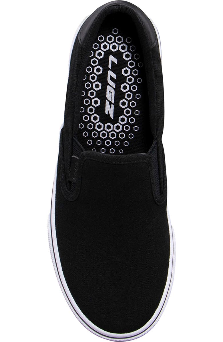 LUGZ Clipper Slip-On Sneaker - Wide Width, Alternate, color, Black /White/ Black