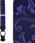 Trafalgar Christian the Romantic Brocade Silk Button End Suspenders