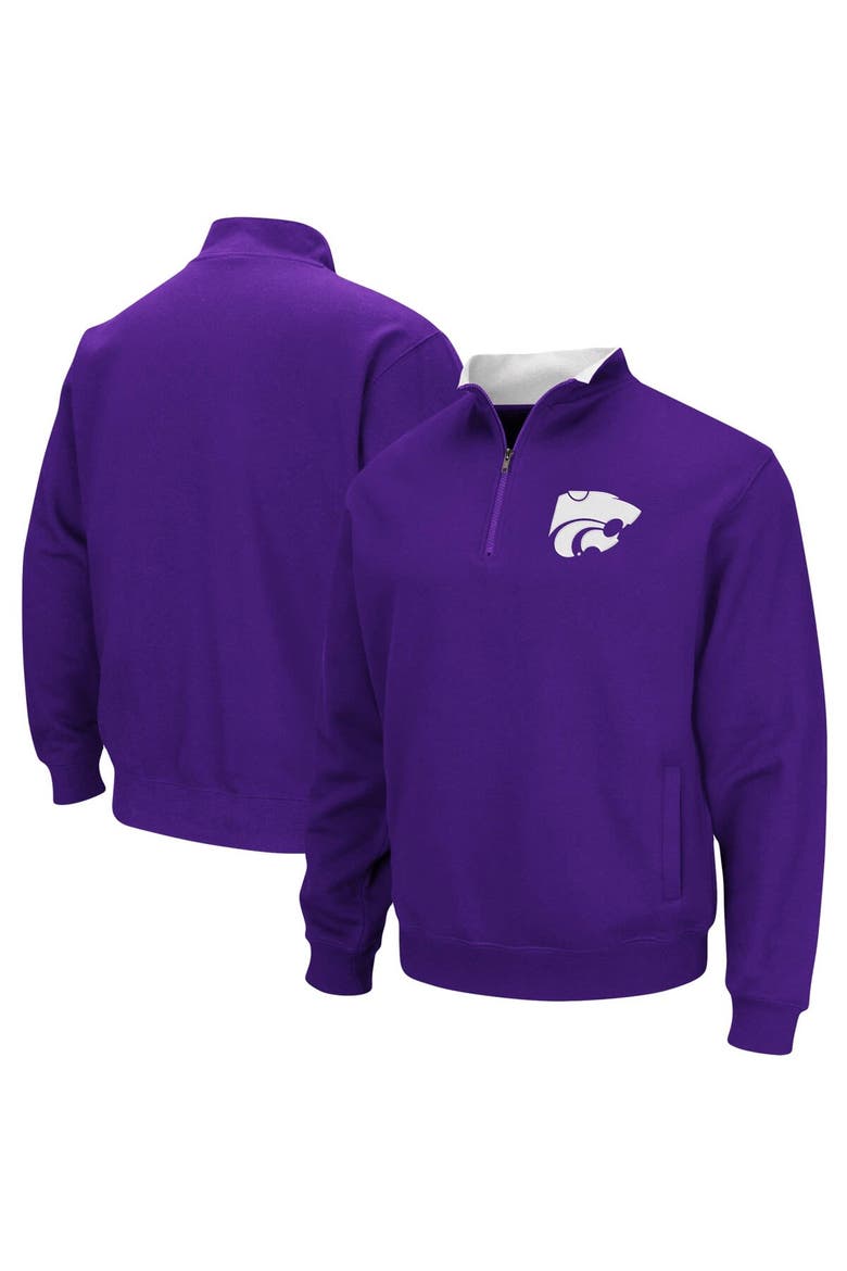 Men's Colosseum Purple Kansas State Wildcats Tortugas Logo Quarter-Zip Jacket, Main, color, Purple