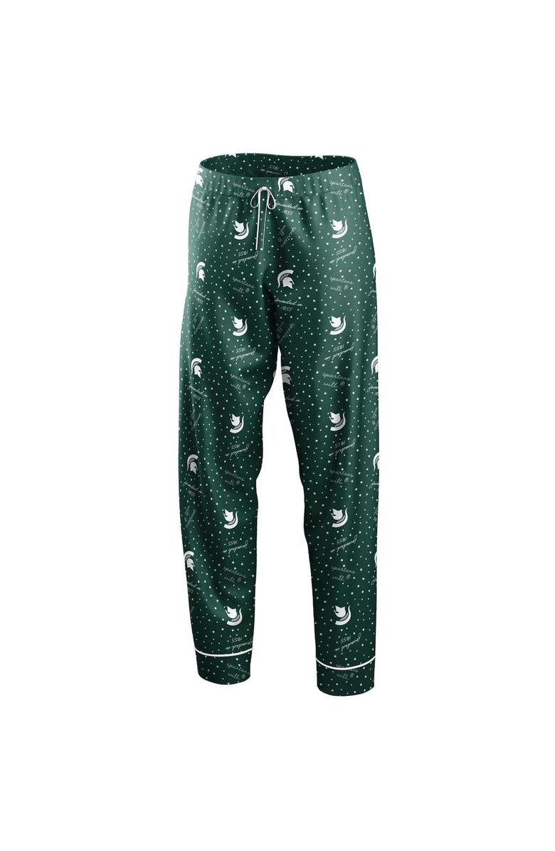 WEAR by Erin Andrews Women's WEAR by Erin Andrews MSU Spartans Long Sleeve Top & Pants Sleep Set, Alternate, color,
