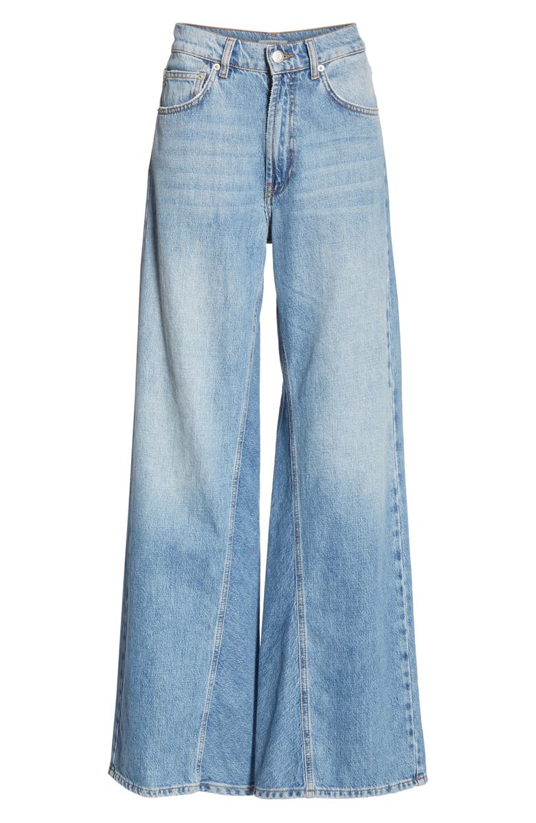Ganni Wide Flare Leg Jeans, Alternate, color, 