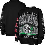 '47 Women's '47 Black Las Vegas Raiders Go Big Oversized Pullover Sweatshirt