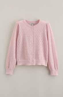 Kids' Pointelle Sparkle Cardigan
