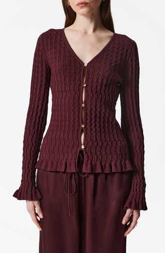 & Other Stories Textured Bell Sleeve Cardigan