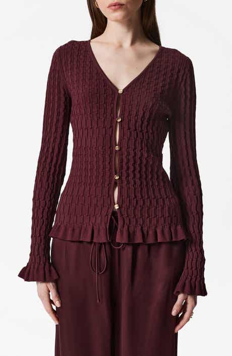 & Other Stories Textured Bell Sleeve Cardigan