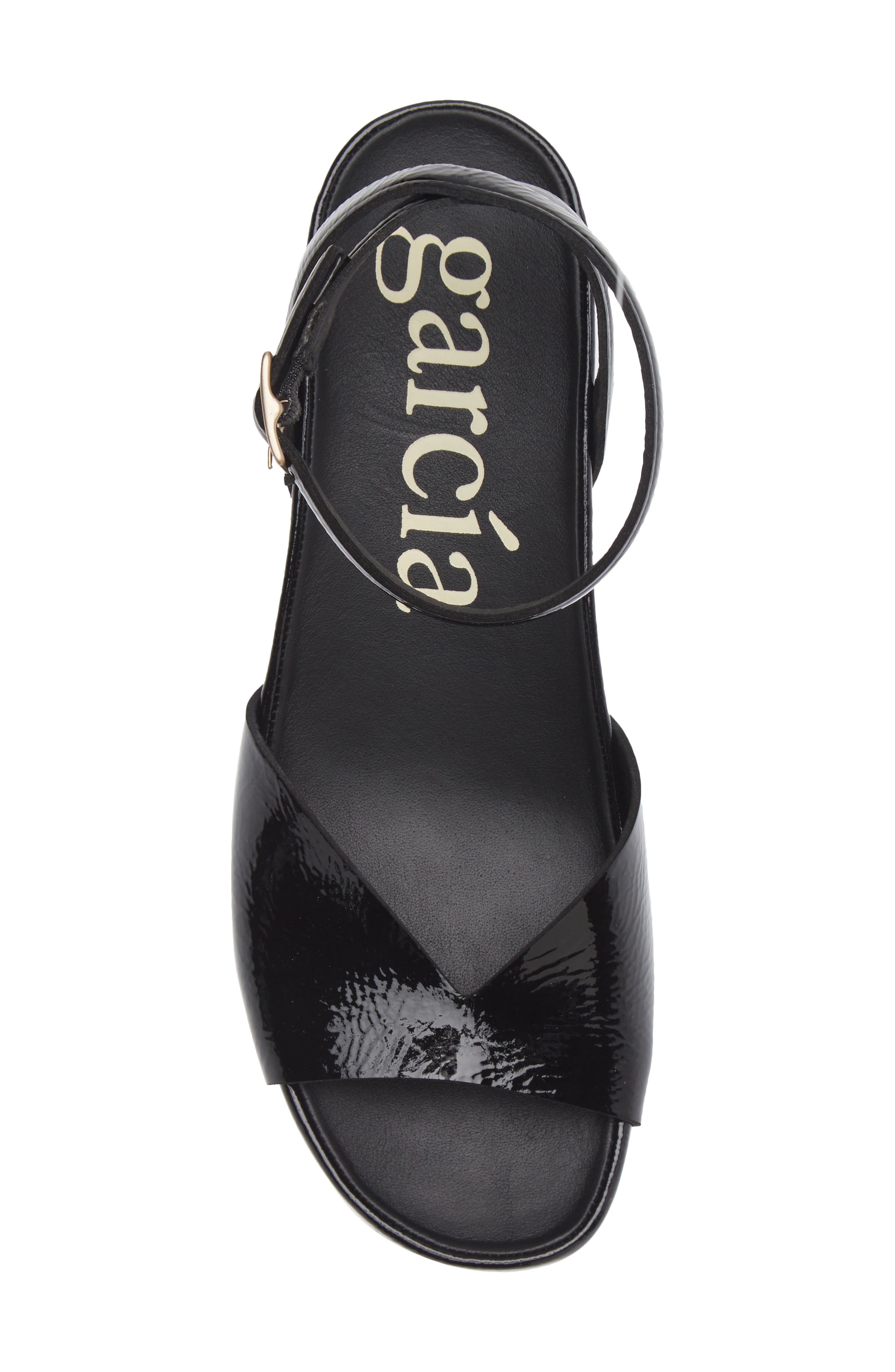 Pedro Garcia Wamika Leather Wedge Sandal, Alternate, color, Black Castoro Naplack