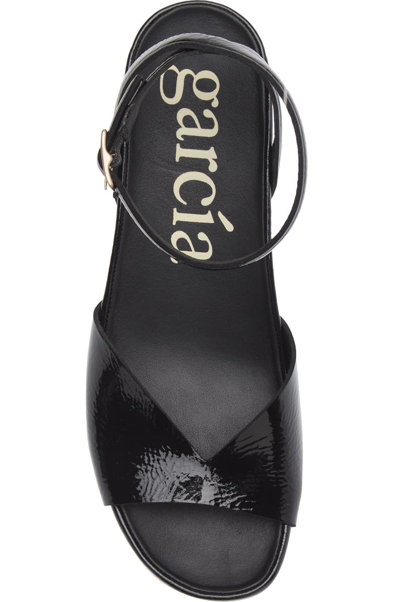 Pedro Garcia Wamika Leather Wedge Sandal, Alternate, color, Black Castoro Naplack