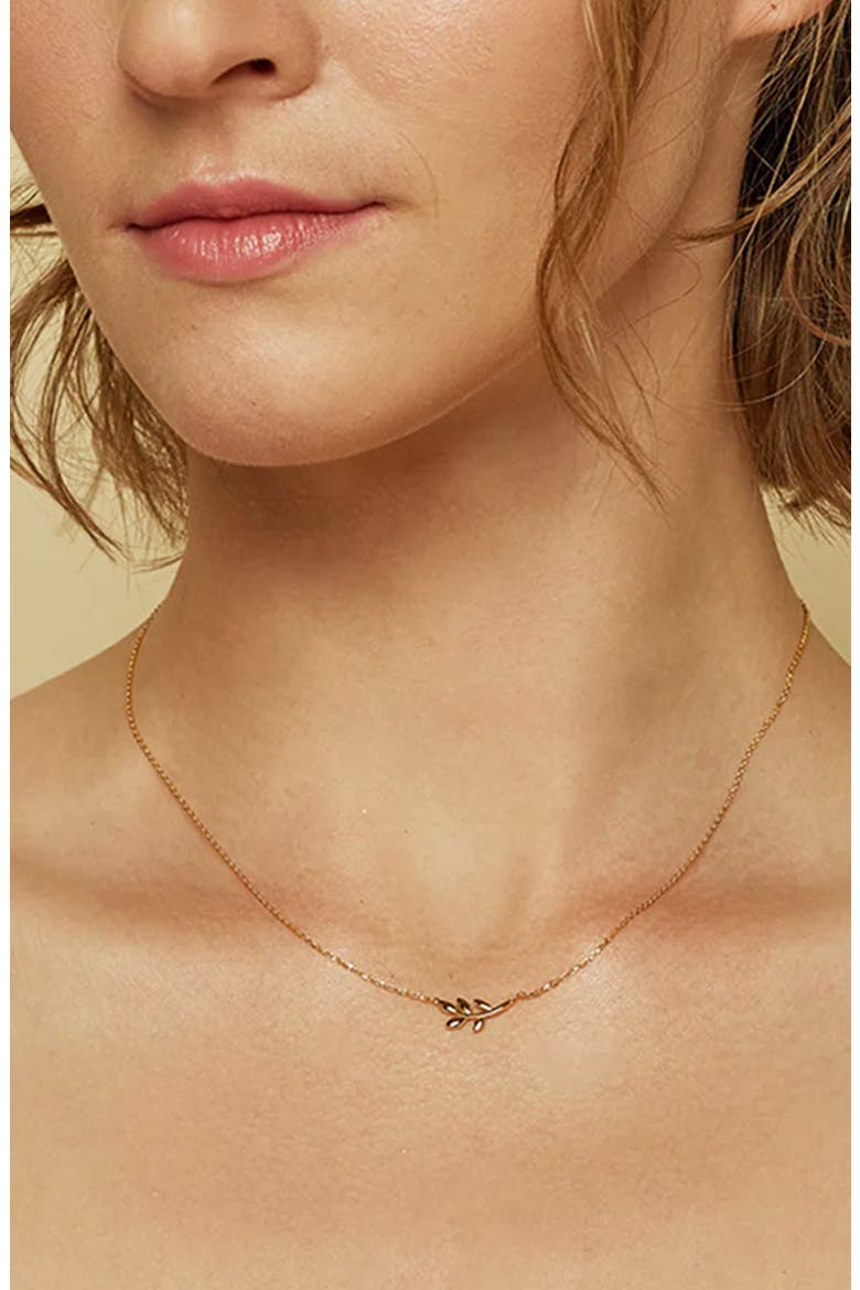 Sterling Silver 18k Gold Plated Olivia Necklace Everyday Trendy Sparkle, Alternate, color, Gold