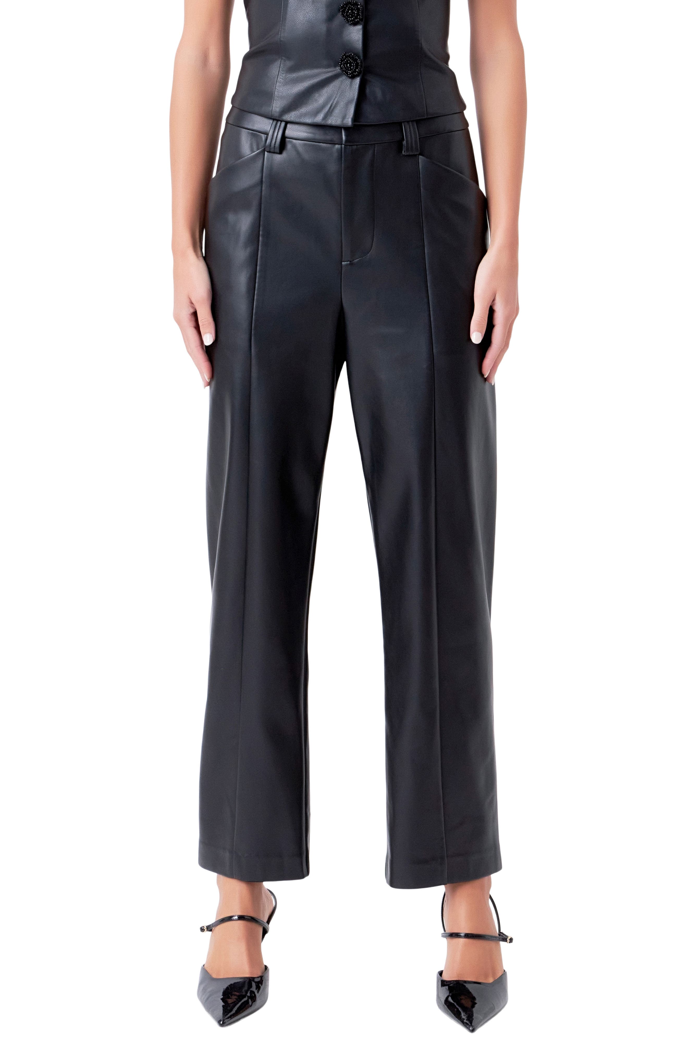 Faux Leather Pants