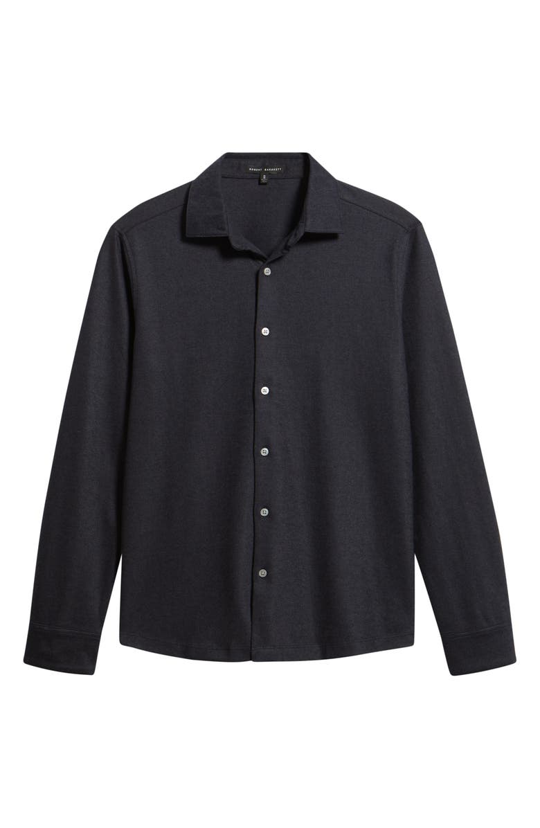 Robert Barakett Alonzo Knit Button-Up Shirt, Alternate, color, Navy