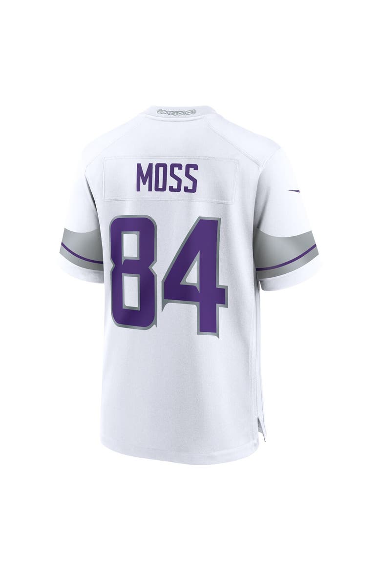 Men's Nike Randy Moss White Minnesota Vikings Alternate Retired Player Game Jersey, Alternate, color, White
