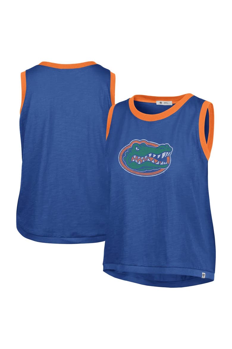 Women's '47 Royal Florida Gators Premier Ringer Tank Top, Alternate, color, Royal