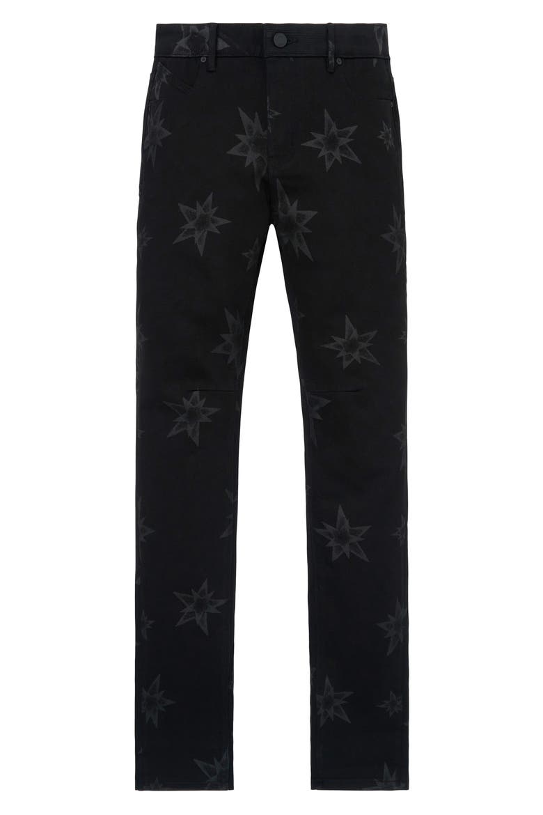 Bryant Allover Star Skinny Jeans, Main, color, BLACK ALLOVER STAR