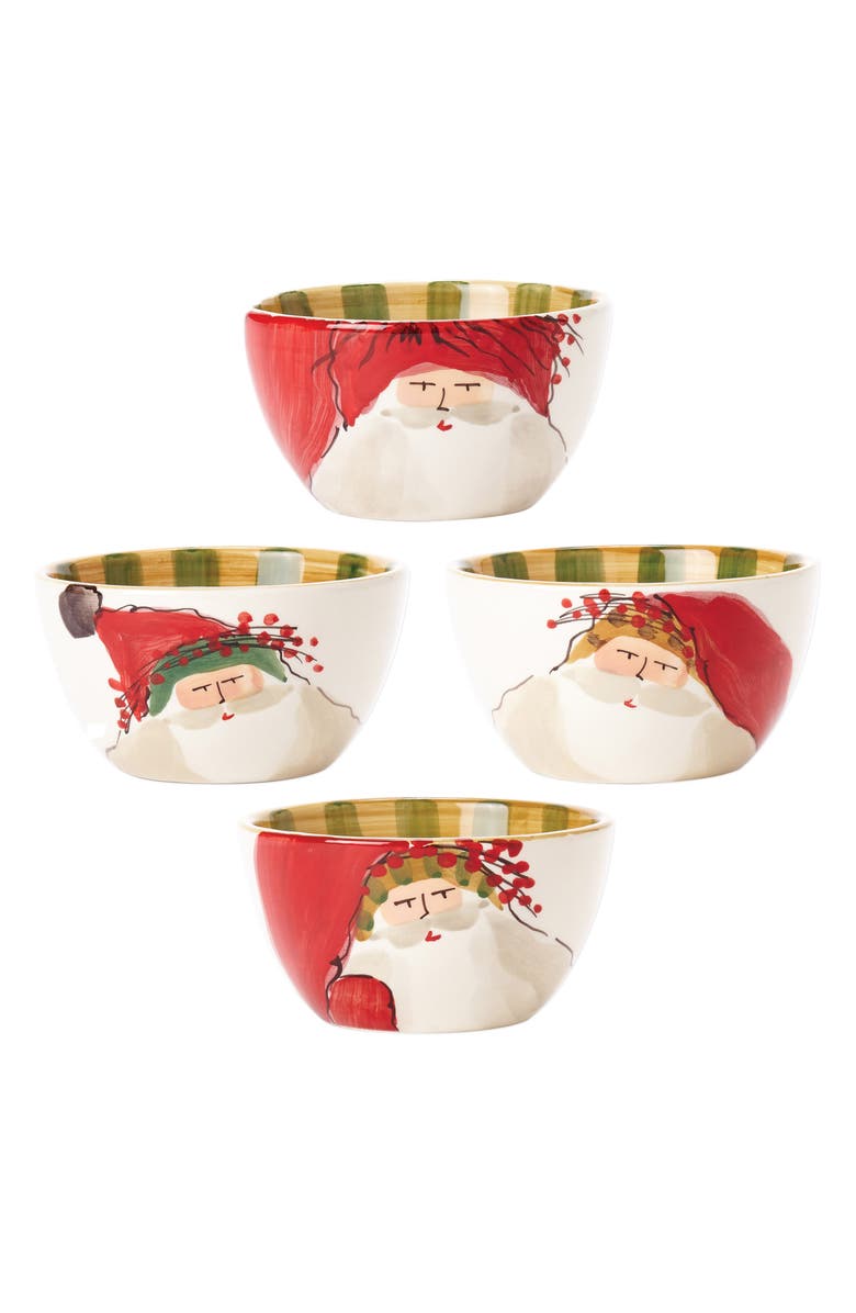 VIETRI Old St. Nick Set of 4 Cereal Bowls, Main, color,