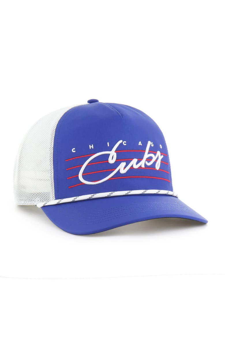 Men's '47 Royal Chicago Cubs Brrr Downburst Mesh Hitch Adjustable Hat, Alternate, color, Royal