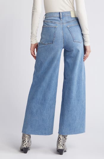 Flexi Sofie Raw Hem High Waist Wide Leg Jeans