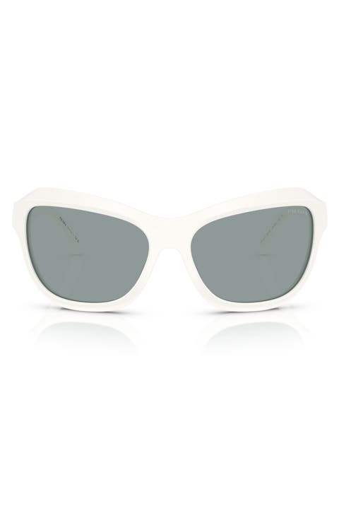 63mm Oversize Butterfly Sunglasses