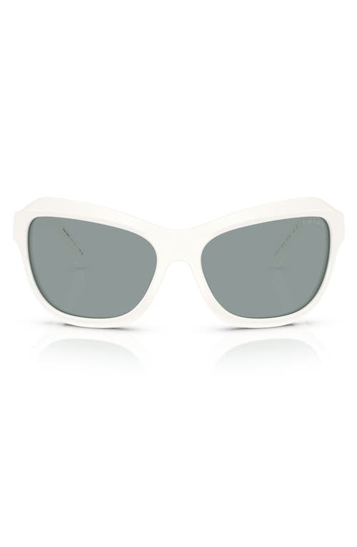 Prada 63mm Oversize Butterfly Sunglasses In Bone