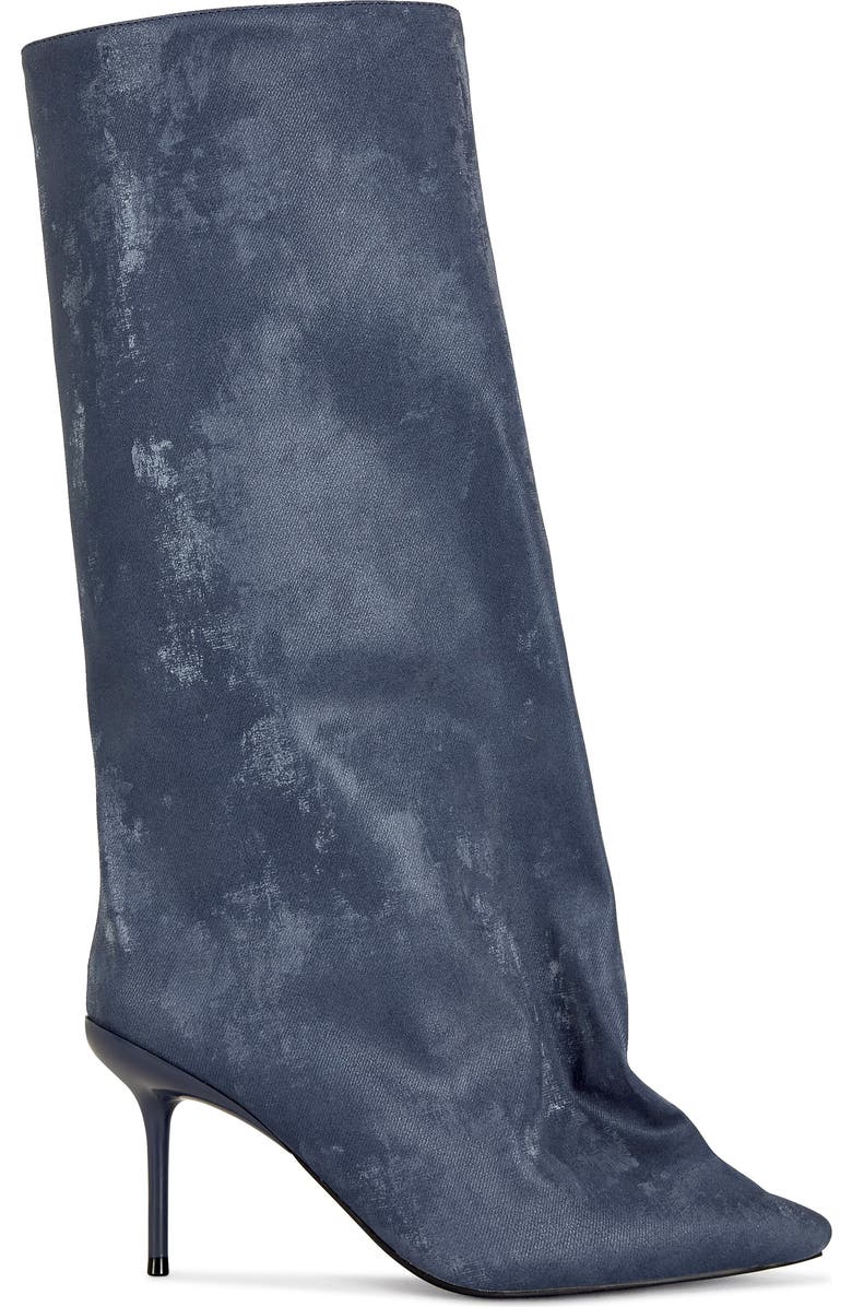 AZALEA WANG Couture Crazy Pointy Toe Knee High Boot, Alternate, color, Blue