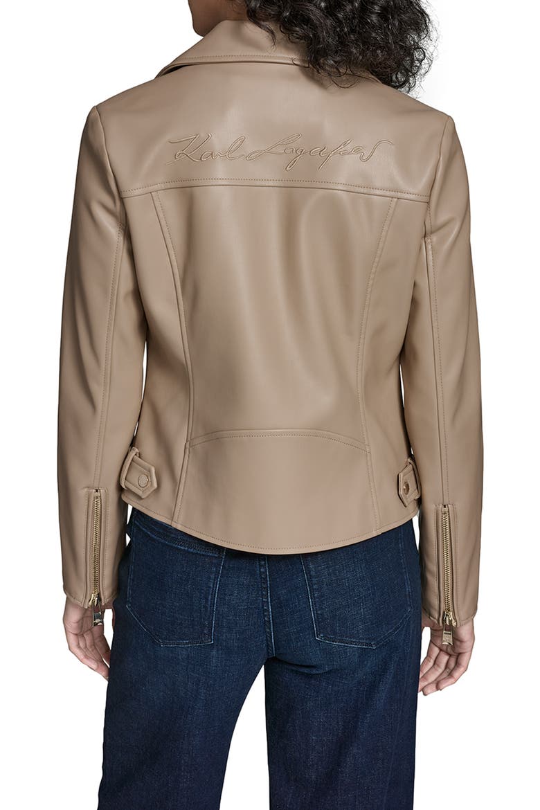 Moto Jacket With Charm Studs, Alternate, color, LATTE