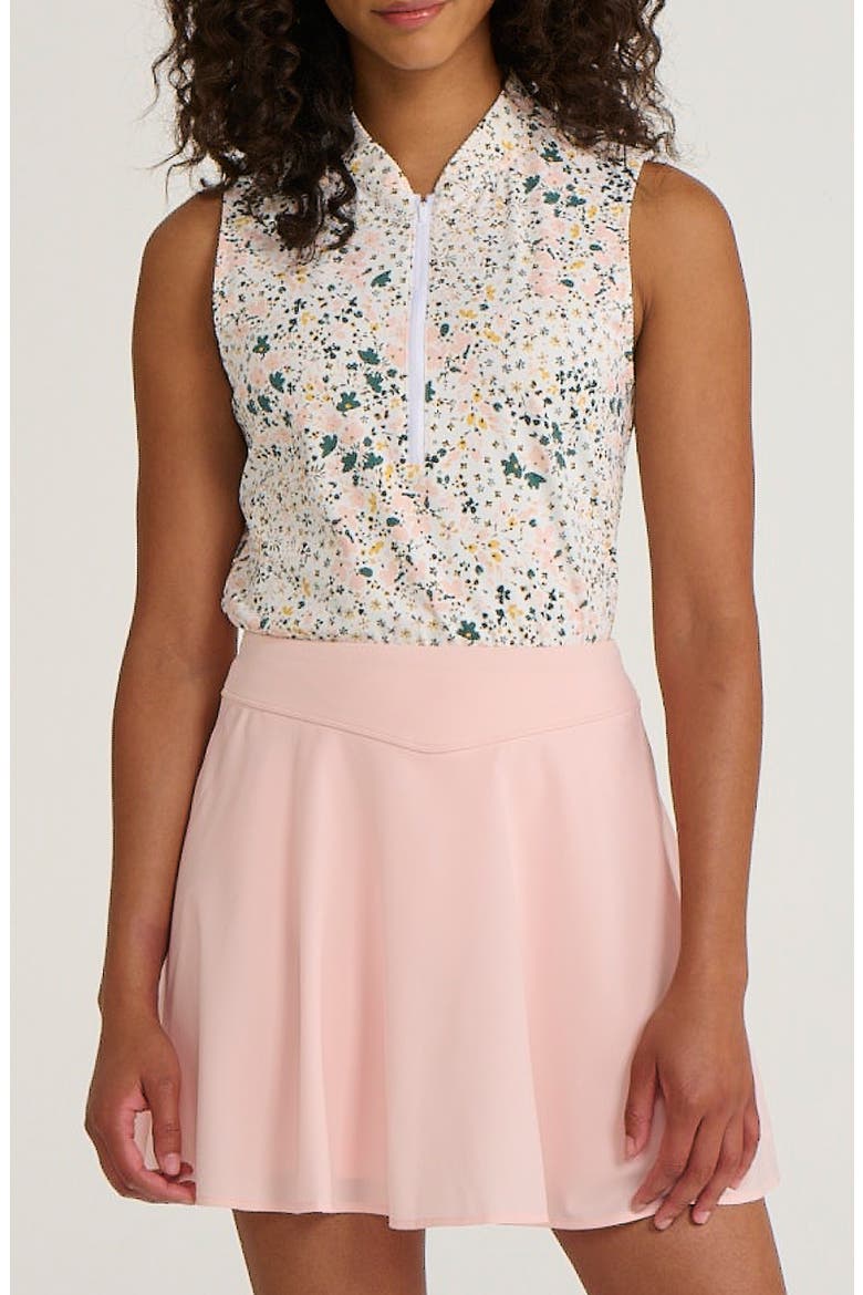 Daisy Floral Blade Collar Half Zip Golf Top, Main, color, DAISY PAISLEY