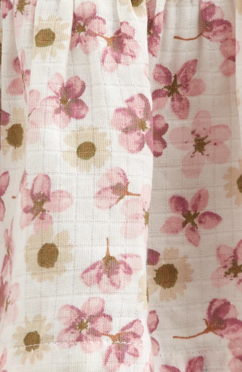 Nordstrom Smocked Long Sleeve Top & Leggings Set, Alternate, color, Pink- Ivory Presses Flower