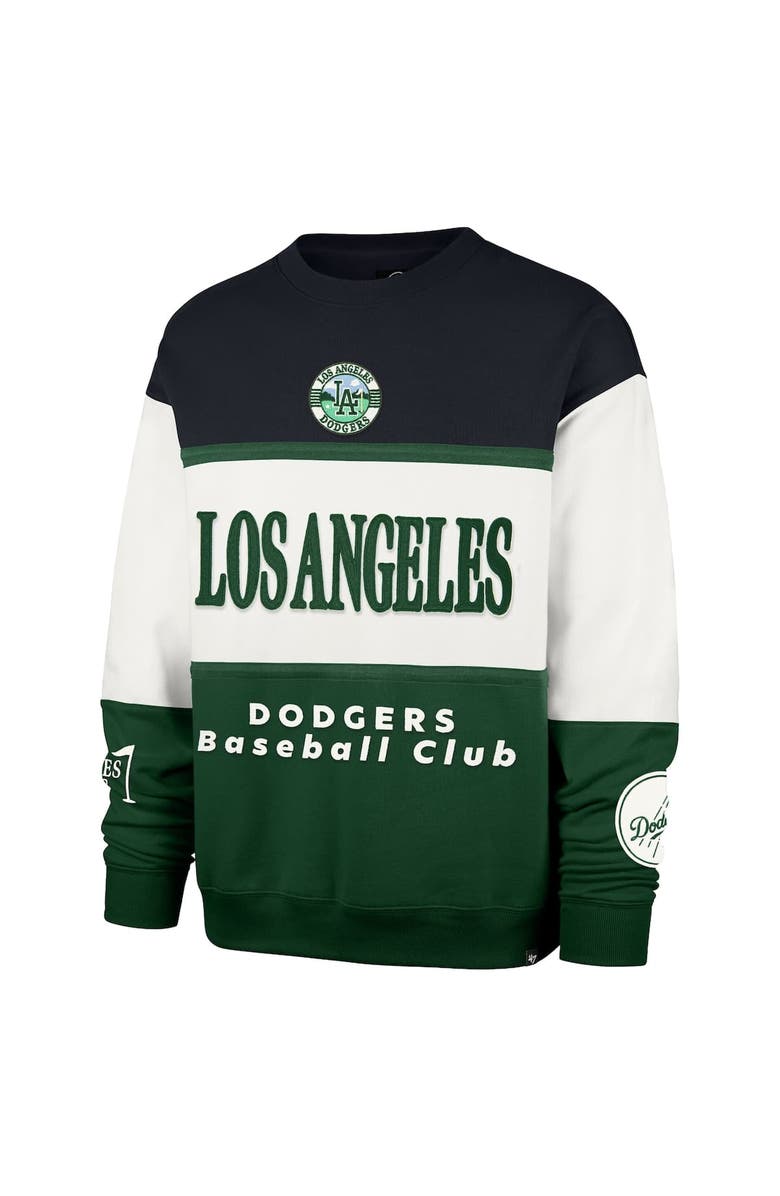 '47 Men's '47  Green Los Angeles Dodgers Tee Up Maximalist Fleece Sweatshirt, Alternate, color, Green