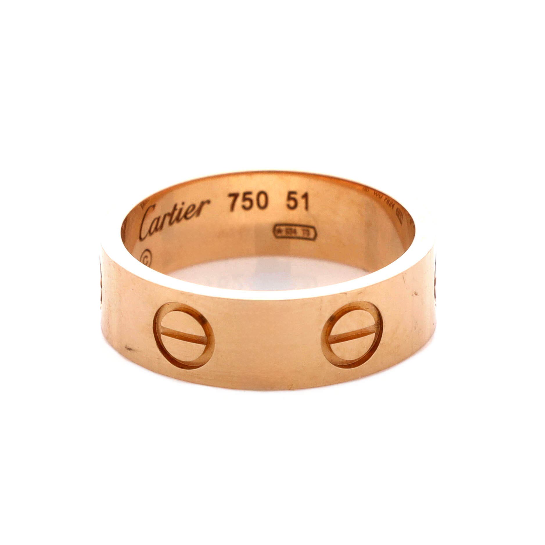 Love Band Ring 18K Rose Gold, Alternate, color, Metallic Gold