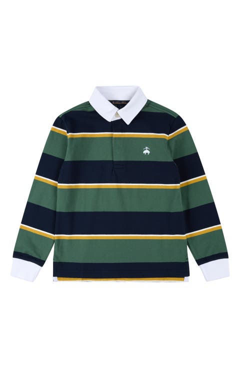 Kids' Stripe Cotton Rugby Shirt (Big Kid)
