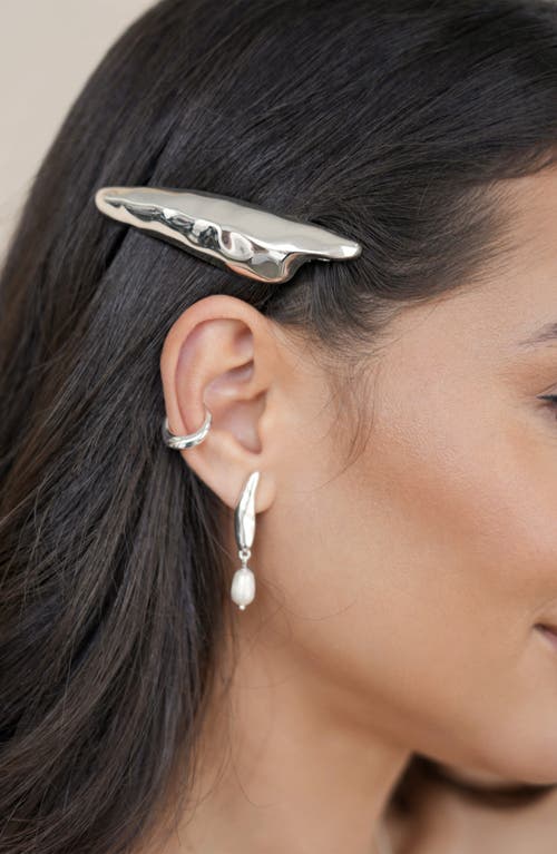 Ettika Modern Metal Barrette In Silver