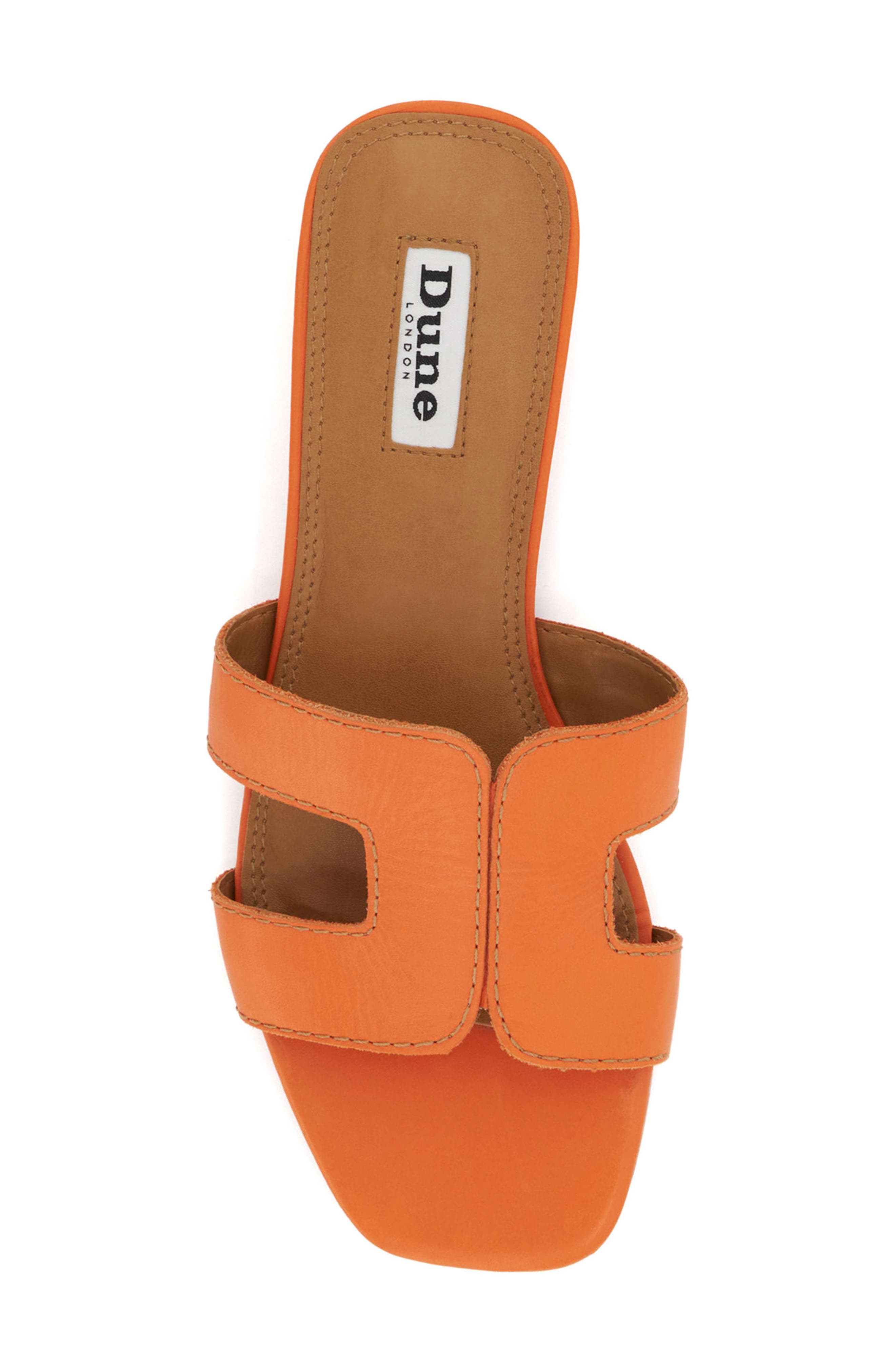 Dune London Loupe Slide Sandal, Alternate, color, Orange