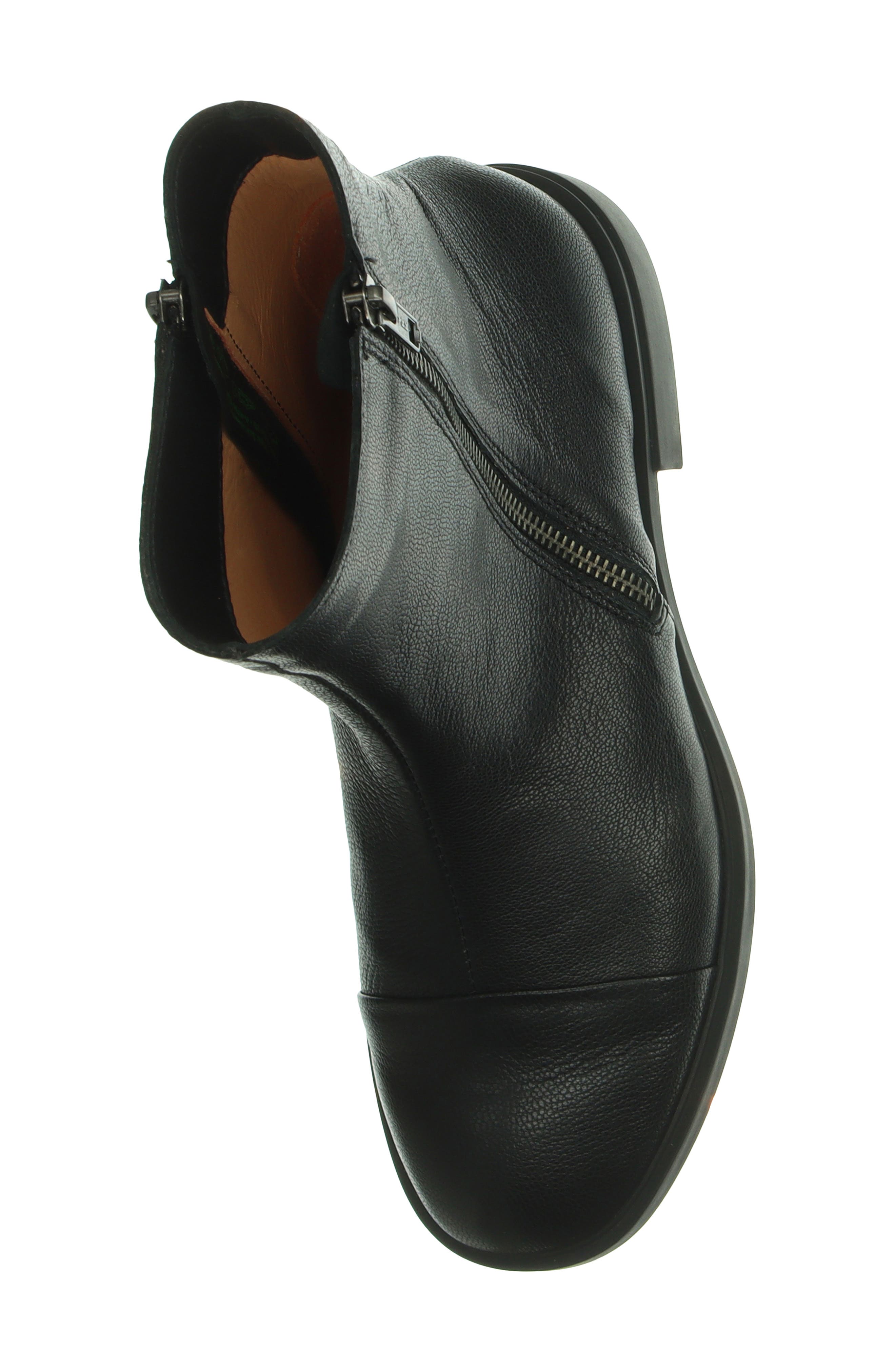 Nina Leather Bootie, Alternate, color, BLACK
