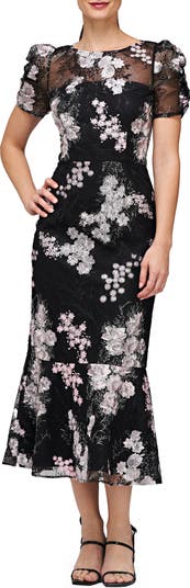 JS Collections Hope Floral Embroidered Cocktail Dress Nordstrom