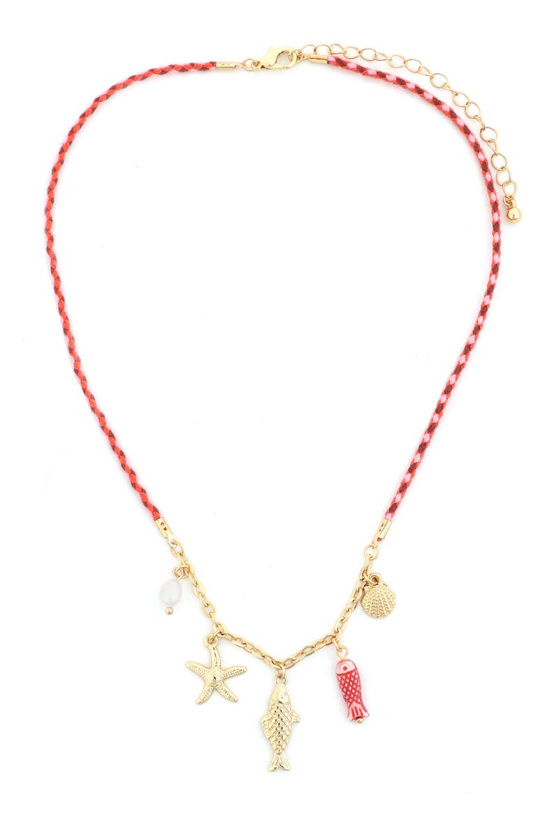 Panacea Cord Sea Life Charm Necklace, Main, color, 
