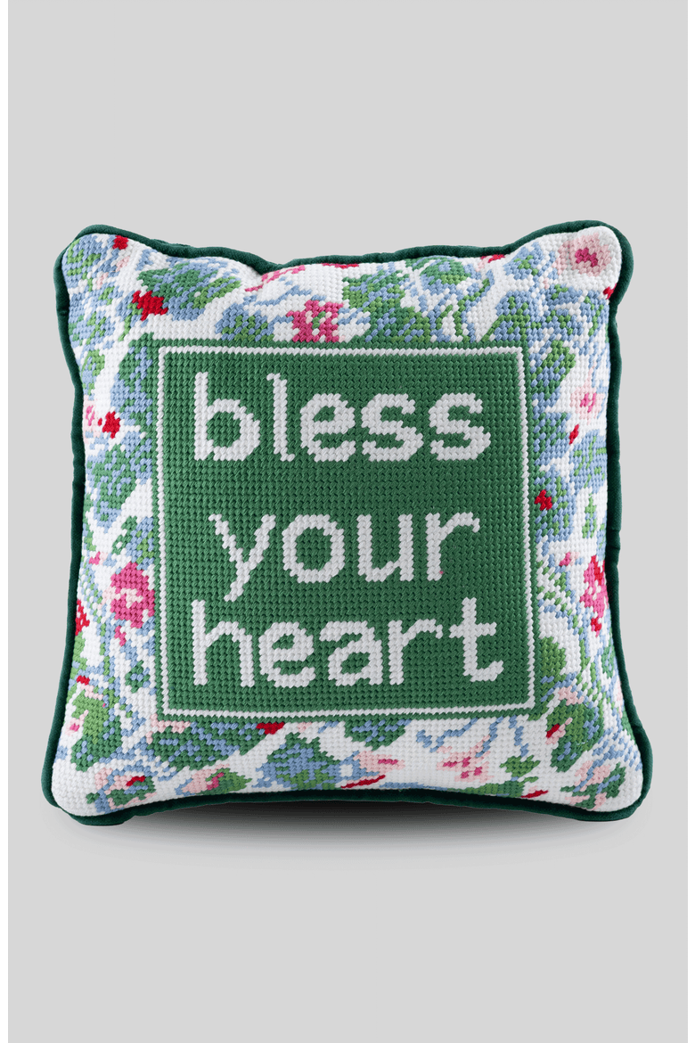 Needlepoint Pillow, Main, color, Bless Your Heart
