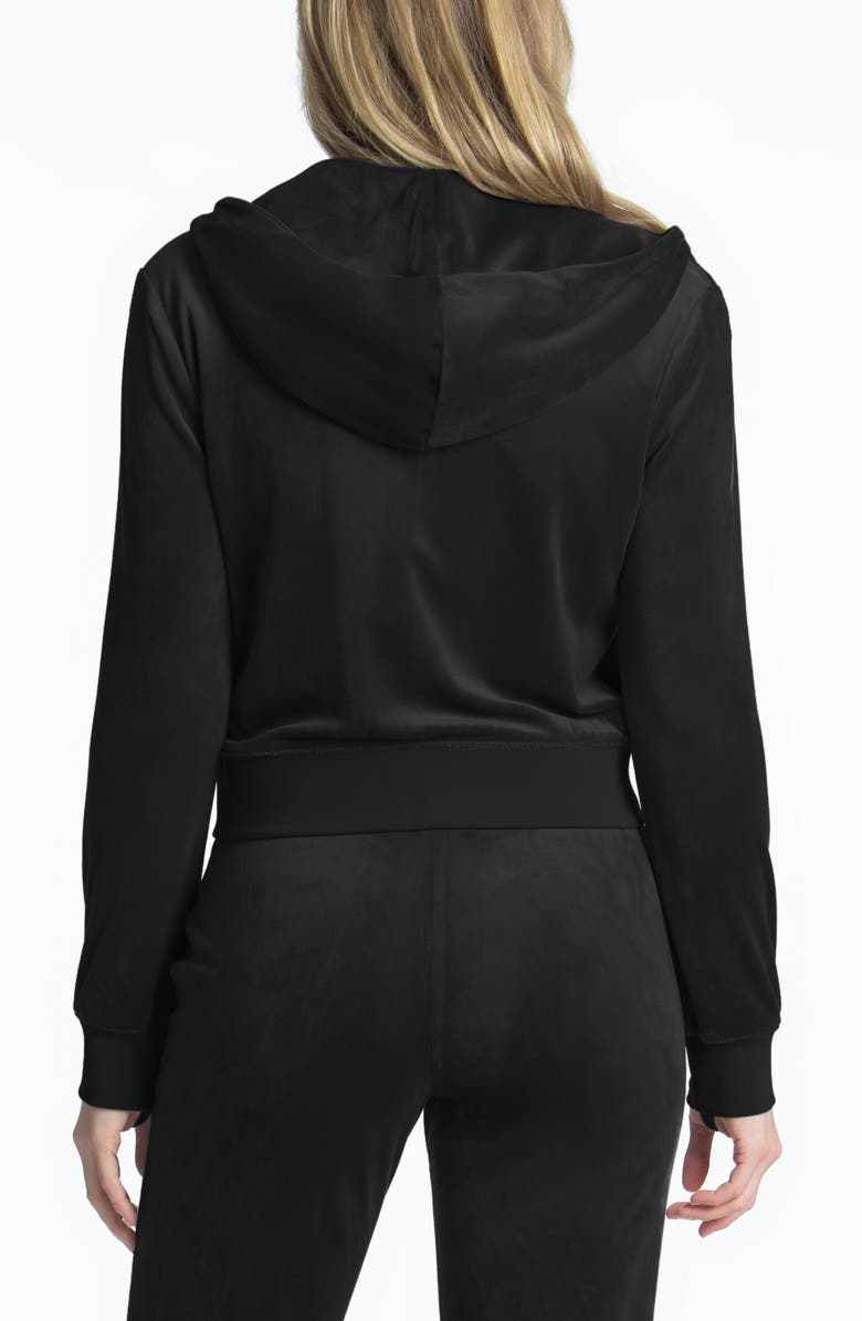 Juicy Couture Classic Logo Velour Hoodie, Alternate, color,