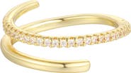 Adornia 14k Gold Plated Cubic Zirconia Wrap Ring