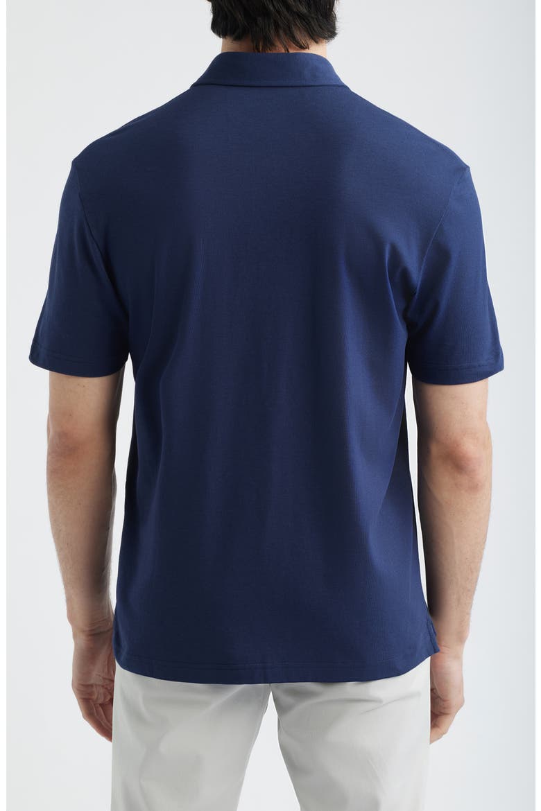 Eagle Stretch Cotton Polo, Alternate, color, NAVY