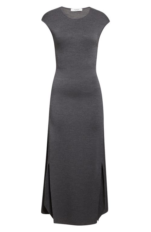 Fforme Clara Merino Wool Blend Knit Midi Dress In Gray