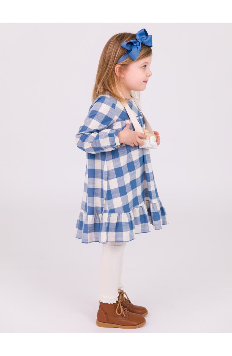 RuffleButts Toddler Girls Long Sleeve Ruffle Hem Dress, Alternate, color,