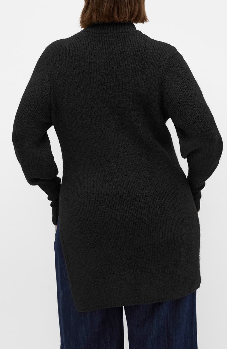 City Chic Dallas Rib Mock Neck Longline Sweater, Alternate, color, 