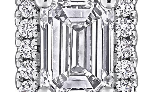 Created Forever 2 Ct Emerald And Round Lab Grown Diamonds Tw Fashion Post Earrings Silver In Silver