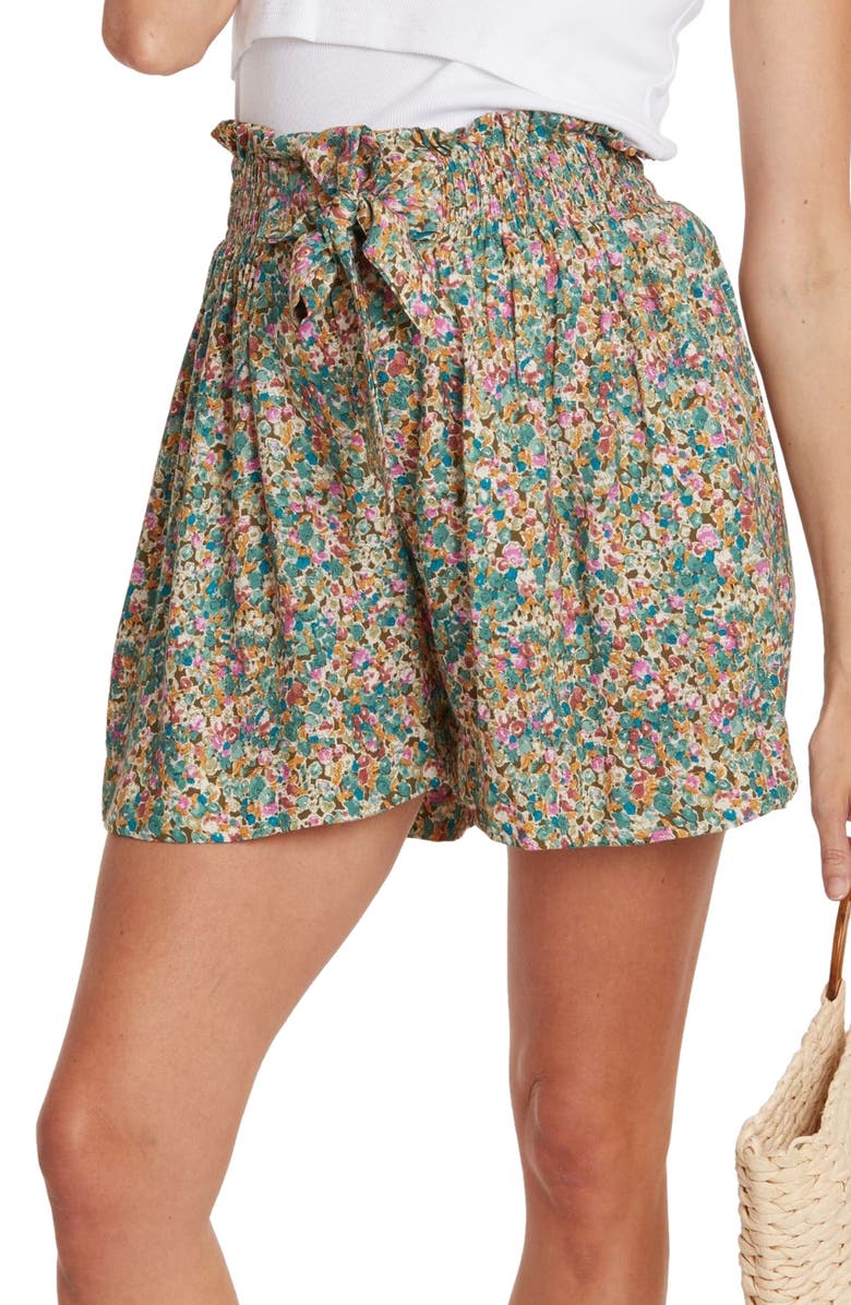 Cache Coeur Garden Smock Waist Maternity Shorts, Main, color, 