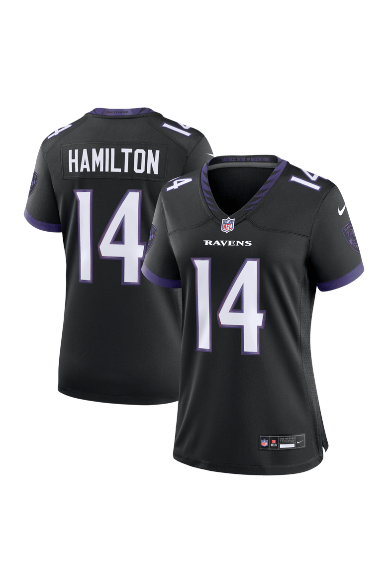 Women's Nike Kyle Hamilton Black Baltimore Ravens Alternate Game Jersey, Main, color, Black