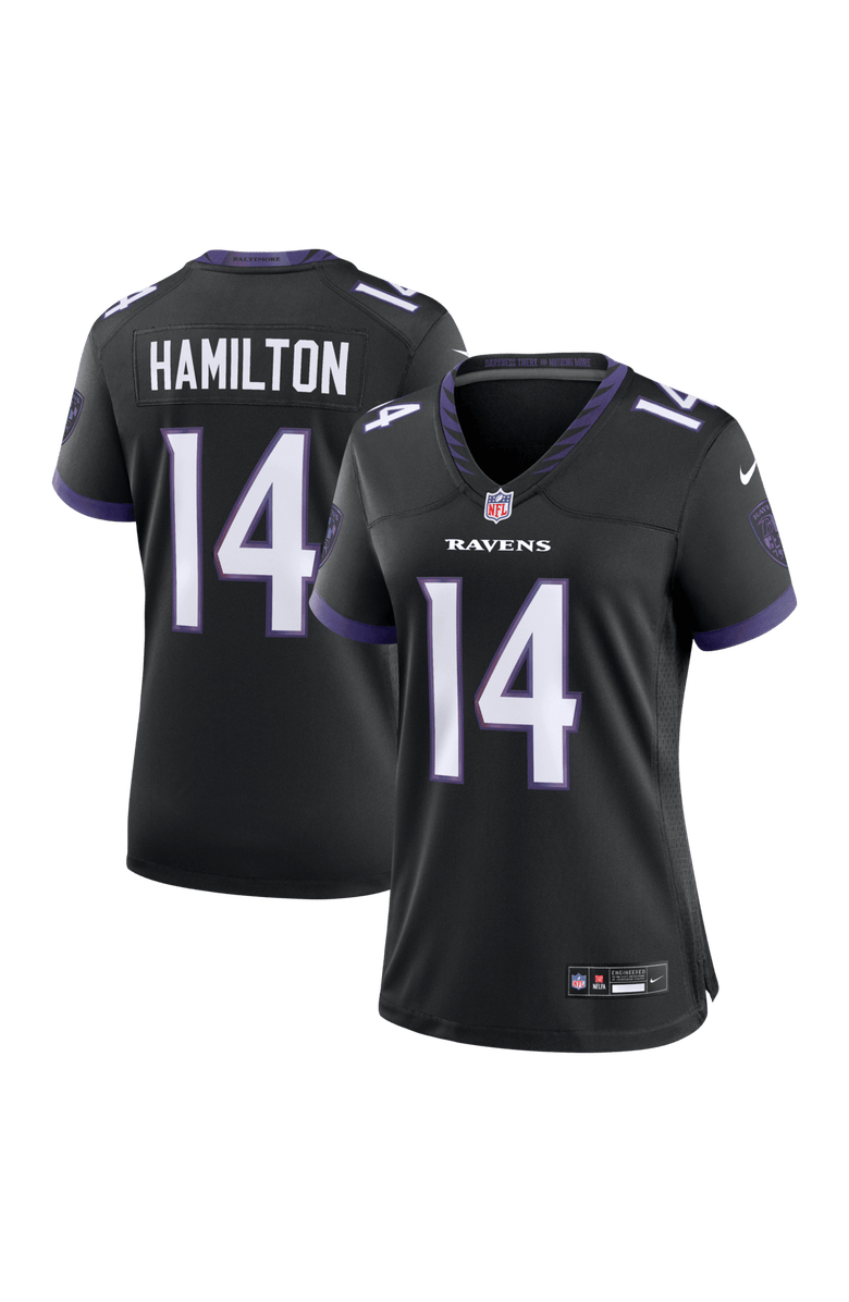 Nike Women's Nike Kyle Hamilton Black Baltimore Ravens Alternate Game Jersey, Main, color, Black