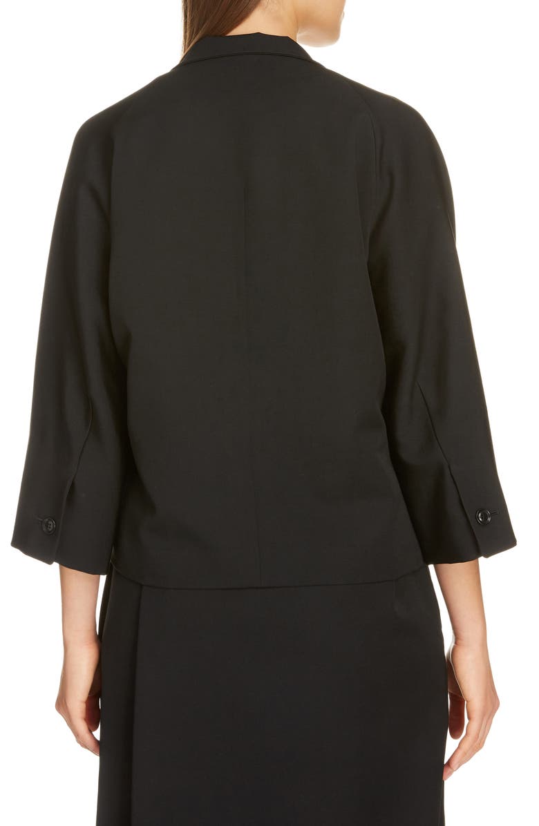 Y's by Yohji Yamamoto Wool Gabardine Jacket, Alternate, color, 