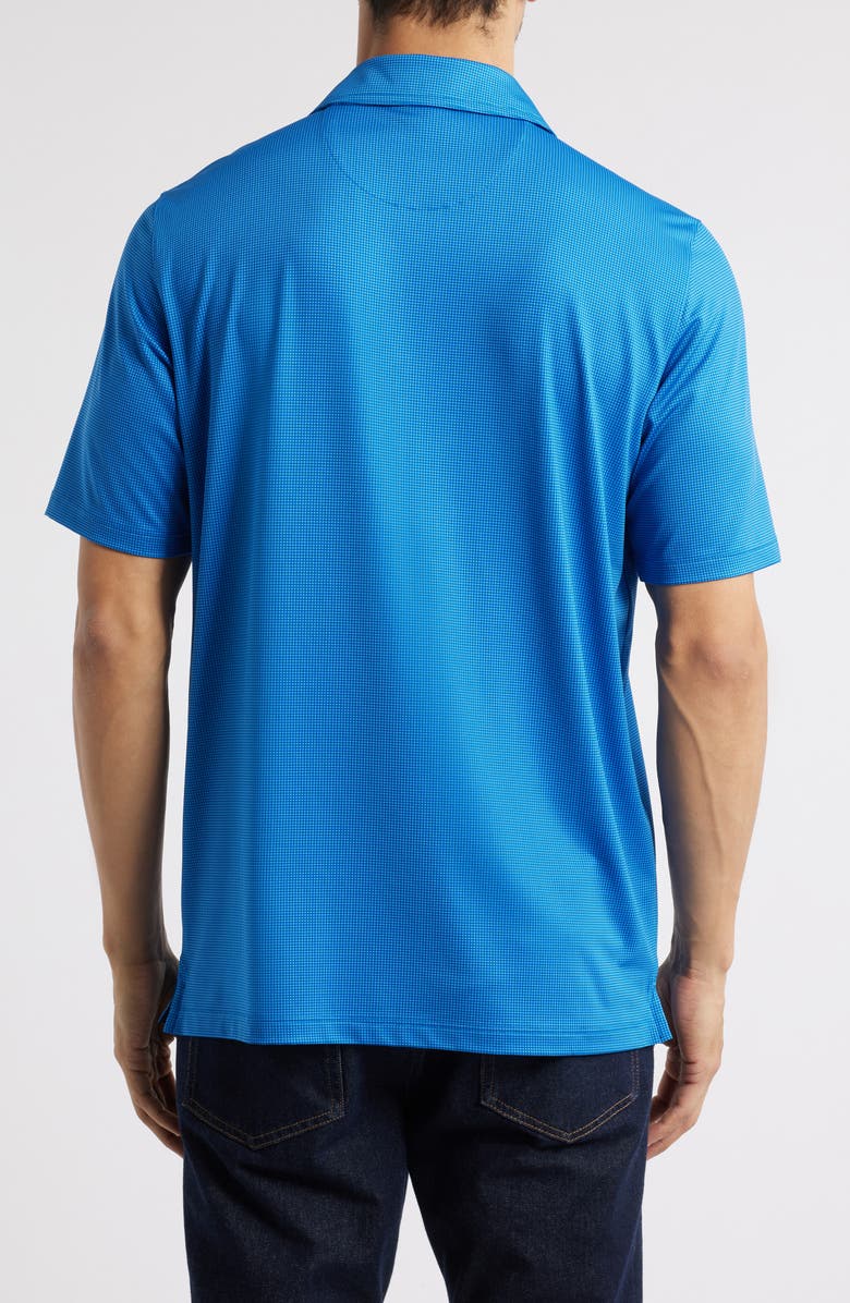 Johnston & Murphy XC4<sup>®</sup> + Cool Degree<sup>™</sup> Microprint Performance Golf Polo, Alternate, color, Blue/ Navy