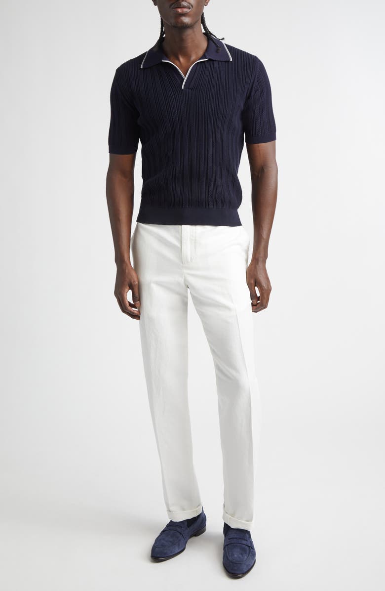 ISAIA Johnny Collar Polo, Alternate, color, Dark Blue