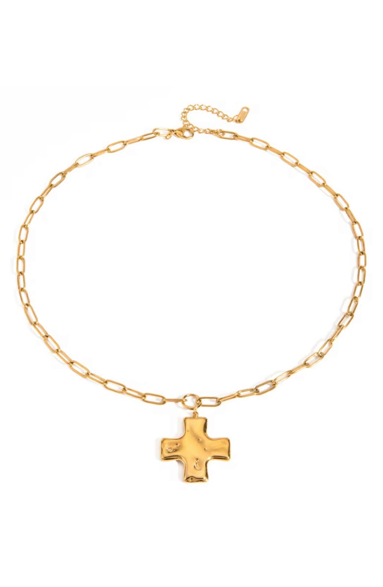 MacRae & Co. Crossroads Pendant Necklace, Main, color, Gold